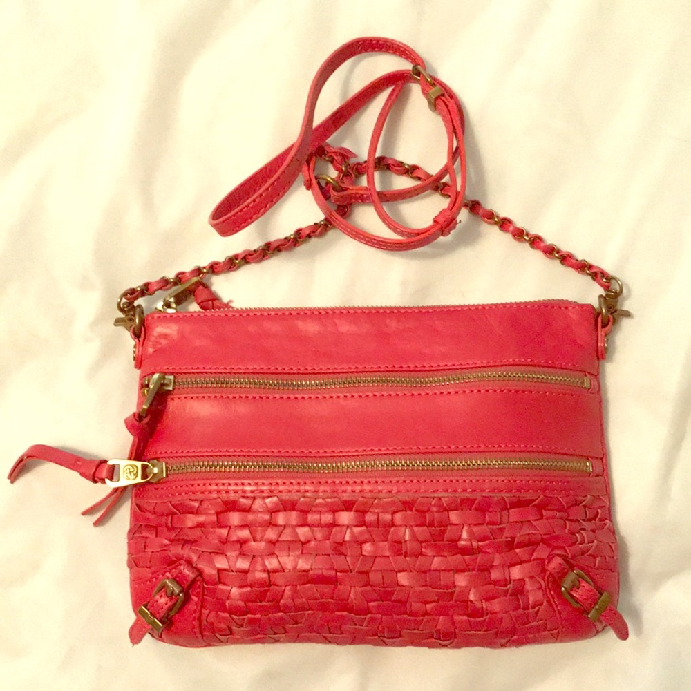 Elliott Lucca Messina pink 3 zip crossbody bag